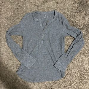 Aerie Grey Henley Shirt